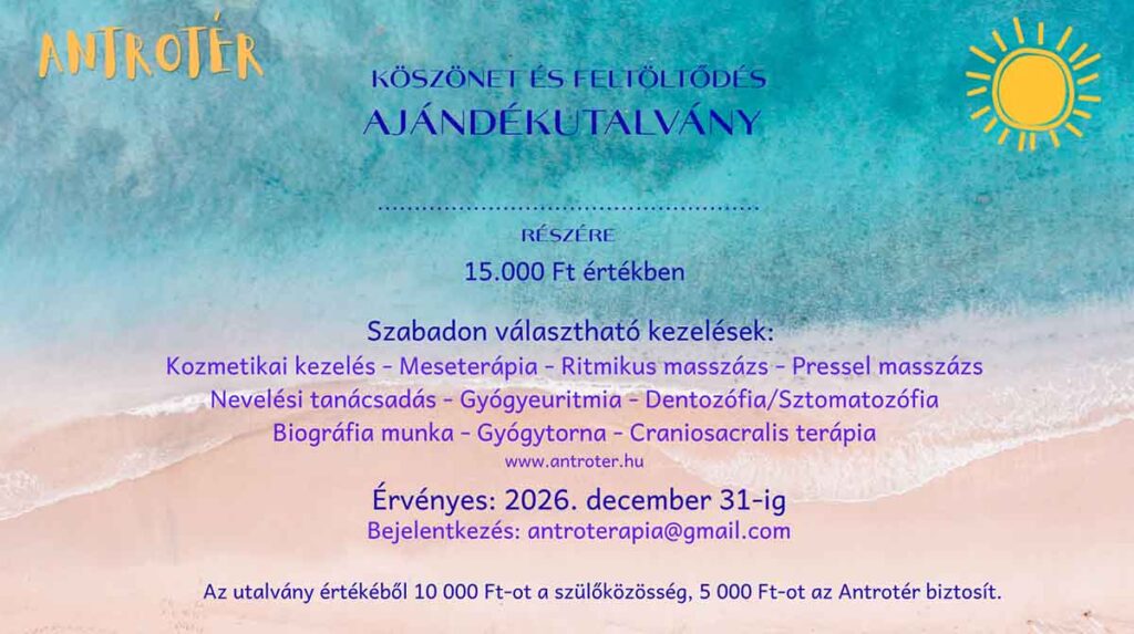 Antrotér ajándékutalvány 2026. május